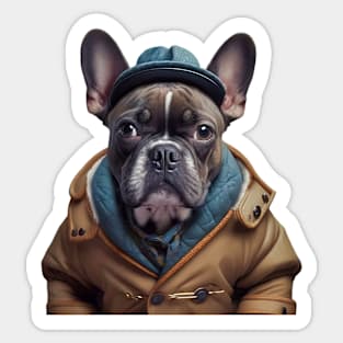 French Bulldog Harlem Style Sticker